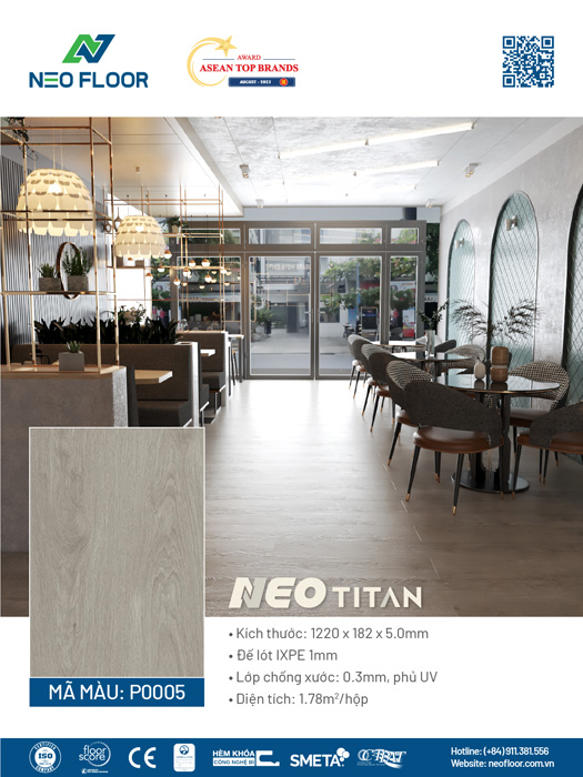 Neo Titan P0005 - Sàn Đá Công Nghệ SPC - Công Ty Cổ Phần Neo Floor